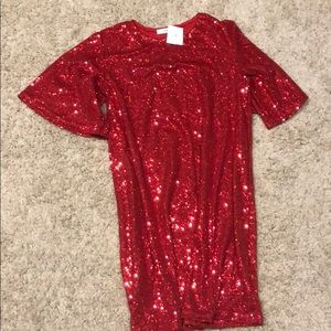 Red sparkle dress
